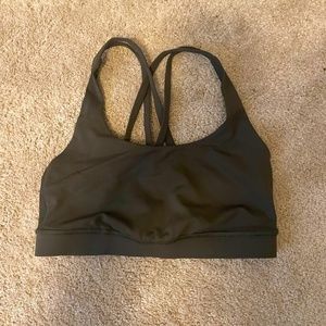 Lululemon Energy Bra, Dark Olive, Size 4